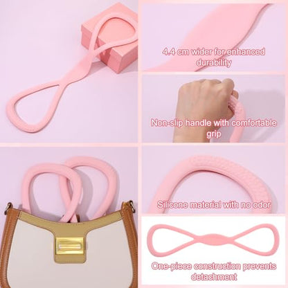 Arm Resistance Bands 8 Shaped Resistance Bands with Handles for Shoulder Back Arm Workout for Yoga Fitness Equipment - color: Pink
