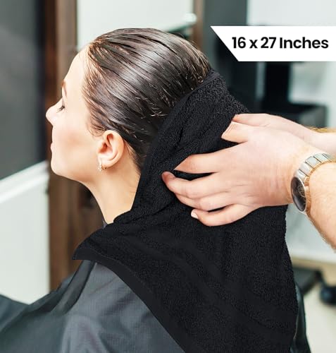 Utopia Towels Bleach Proof Salon Towels, Pack of 12, 16x27 in, Black - color: Black, size: 12 Pack