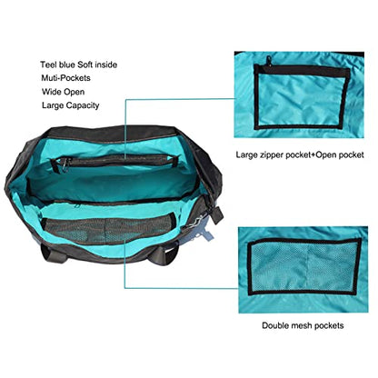 ESVAN Yoga Mat Bag Yoga Tote Carrier Shoulder Bag Carryall Tote for Office,Yoga,Pilates,Travel,Beach and Gym - color: D Black