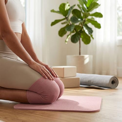 Yoga Knee Pad and Elbow Cushion, Knee Cushion Mat for Floor Exercise Home Workout - color: Light Pink