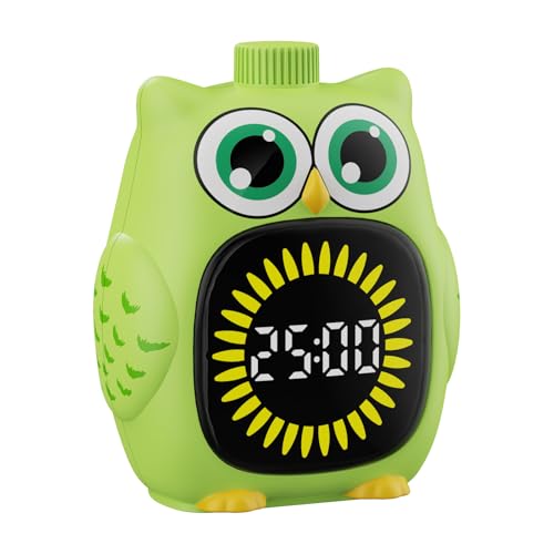Owl Visual Timer for Kids 99 Min Visual Countdown Time for Classroom Home Kids Timer Visual with Sound or Silent Mode Time Management Tool for ADHD Autism Toddler Homework Potty Training - color: Green