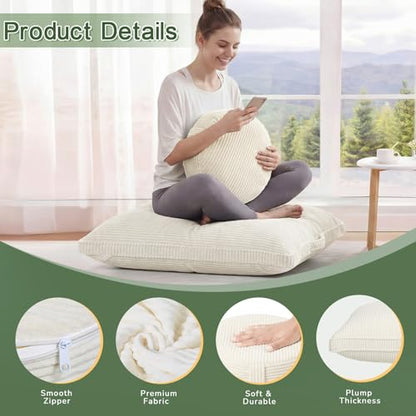Meditation Cushion, 32x32inch Meditation Floor Pillow for Adults
