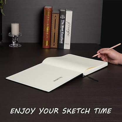 Vanrtto Hardcover Square Sketch Book, Mixed Media Sketchbook 8x8 in 2 Pack | Hardcover Square Sketchbook 120lb/200GSM Sketchbook Drawing Paper for Watercolor Mixed Media, 120 Sheets/240 Pages Sketch Pad - size: 8*8 INCH 2 PACK