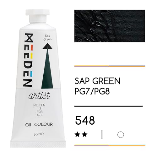 MEEDEN Artist Grade Oil Paint: Sap Green - 60ml/2oz Tube | Professional Art Paints and Supplies for Canvas Painting - color: Sap Green, size: 2 Fl Oz (Pack of 1)