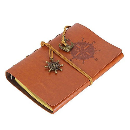 EvZ 7-Inch Refillable A6 Binder Notebook - Premium Vegan Leather Personal Planner, Eco-Friendly Journal with 6-Ring Loose-Leaf System for Writing, Business, and Creative Sketches, Brown - color: Brown, size: 7 Inches