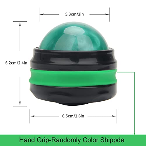 Coolrunner Massage Ball, Manual Roller Massager, Handheld Self Massage | Therapy and Relax Full Body Tools for Sore Muscles, Shoulders, Neck, Arms, Legs, Back, Foot, Body (Green) - color: Green
