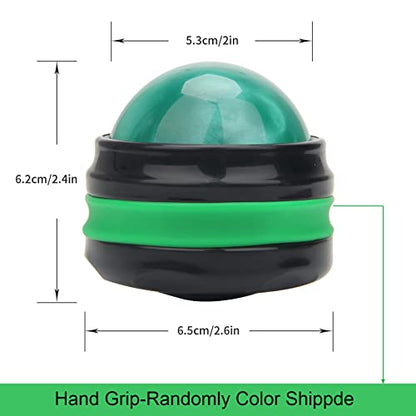 Coolrunner Massage Ball, Manual Roller Massager, Handheld Self Massage | Therapy and Relax Full Body Tools for Sore Muscles, Shoulders, Neck, Arms, Legs, Back, Foot, Body (Green) - color: Green