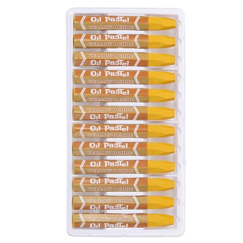 PATIKIL Dark Yellow Oil Pastels, 12Pcs Soft Oil Crayons Vibrant and Creamy Pastels Stick Art Supplies for Art Painting Drawing Blending Graffiti for Artists Beginners - color: Dark Yellow