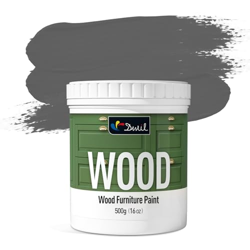 DWIL Matte Finish Furniture Paint - 16 Oz Wood Paint for Cabinets, Doors, Tables, and Dressers Refinishing - Water-Based, Non-Toxic & Odorless, Easy to Apply(Anthracite Gray)-Without Tools - color: Anthracite Gray, size: 16 Ounce (Pack of 1)