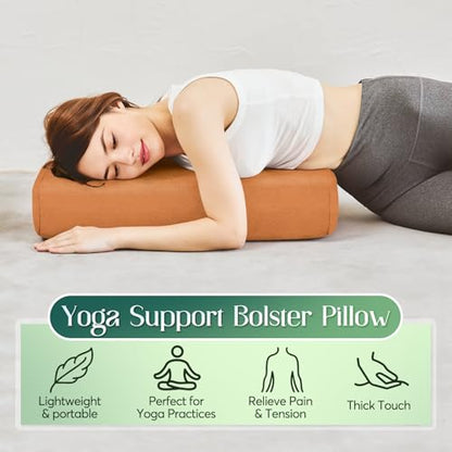 Crushed Sponge Yoga Bolster Pillow for Yin Yoga & Meditation | Crushed sponge filling, supportive & comfortable, ideal for Yin Yoga, restorative & meditation