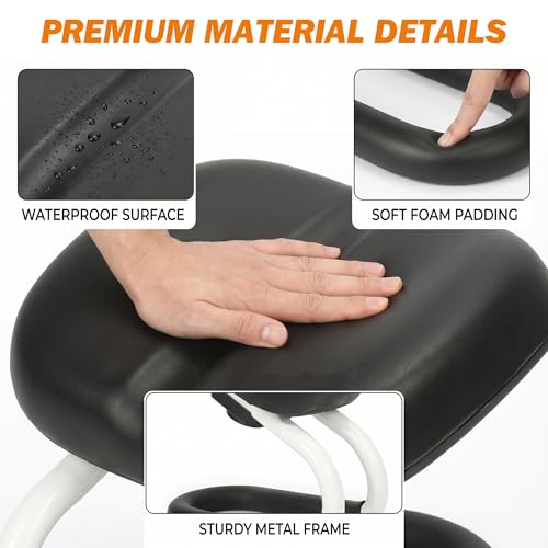 Adjustable Meditation Bench Kneeling Stool for Yoga & Prayer | Meditation Portable Folding Seiza Chair 3 Level Ergonomic Sturdy metal frame with cushioned support with Non-Slip Cushion