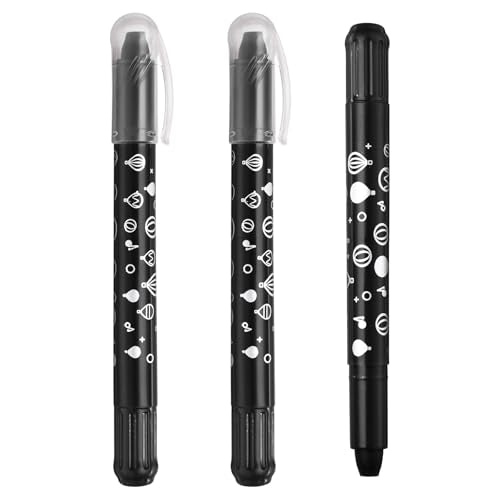 PATIKIL Gel Crayons, 3PCS Watercolor Crayons Silky Water Soluble Twist Bulk for Artists Coloring Drawing Painting, Black Crayon - color: Black
