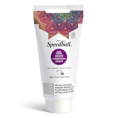 Speedball 003576 Fabric Block Printing Ink - color: Metallic Silver, size: 2.5 fl oz
