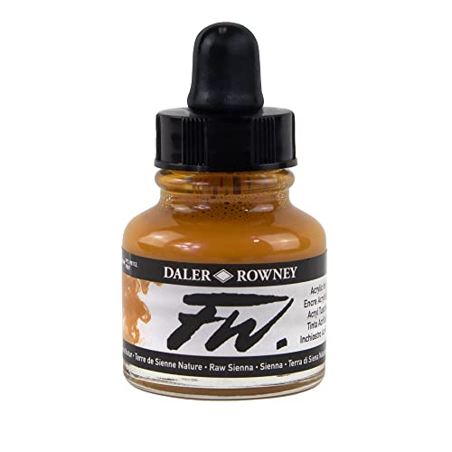 Daler-Rowney FW Acrylic Artists Ink, 1 Oz, Yellow Ochre (160029663) - color: Yellow Ochre, size: 1 fl oz