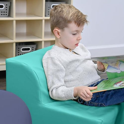 Children's Factory Flexible Seating Classroom Set, Tranquility | Easy to Clean Water-Resistant Vegan Leather Kids Chair, High Density Foam Toddler Chair for Preschool, Daycare, or Playrooms - color: Tranquility