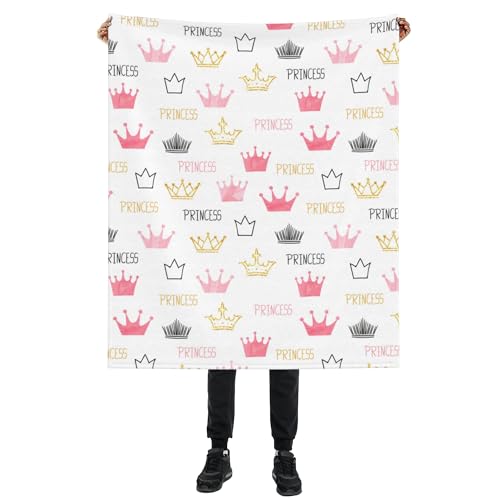 Pink Crown Blanket,Cute Soft Lightweight Throw Blanket for Sofa Couch Bed Room 50x60 inch - color: Crown