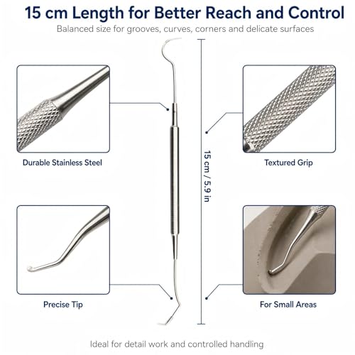 Wax Carvers Set Double Ended Dental Wax Modeling Sculpting Tools Dental Picks Polymer Pottery Clay Carving Tool Stainless Steel 12 Pieces