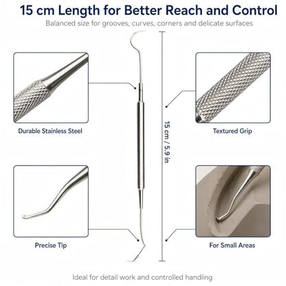 Wax Carvers Set Double Ended Dental Wax Modeling Sculpting Tools Dental Picks Polymer Pottery Clay Carving Tool Stainless Steel 12 Pieces