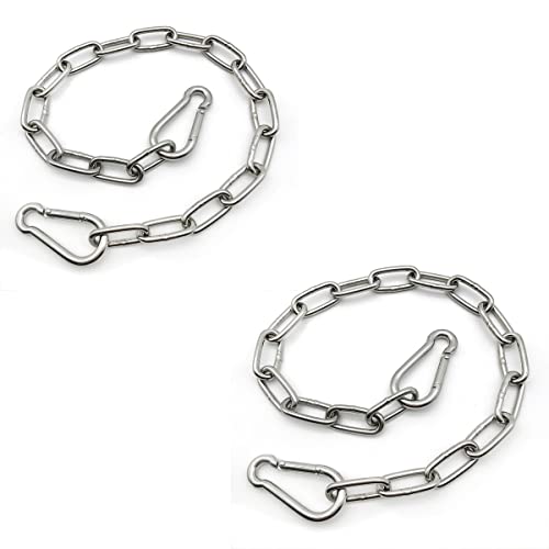 Heavy Duty Stainless Steel Chain 550LB Capacity for Punching Bags Hanging Chair Hammocks Swing Trapeze Yoga - size: 4MM-2 PCS