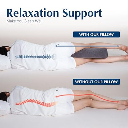 Knee Pillow for Back Sleeping, Grey - size: Large