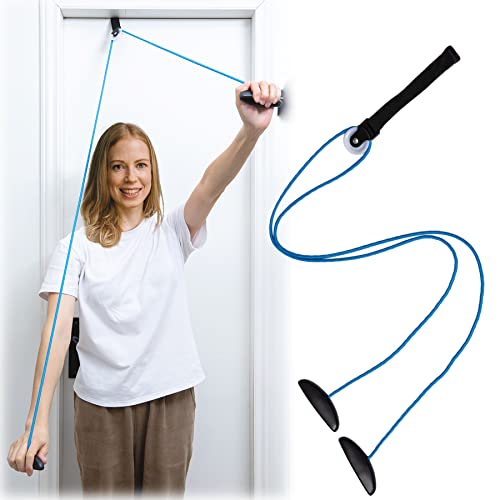 Shoulder Pulley Over The Door Physical Therapy System - color: Blue