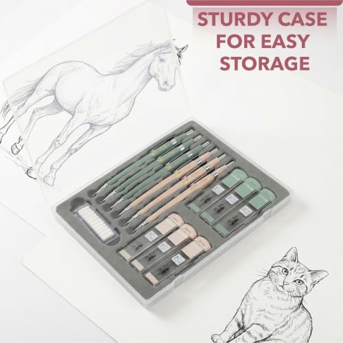Mr. Pen- Mechanical Pencil Set with Lead and Eraser Refills, 6 Pack | 2 Sizes, 0.5 and 0.7mm, Sketching Pencils, Drafting Pencil, Drawing Mechanical Pencils
