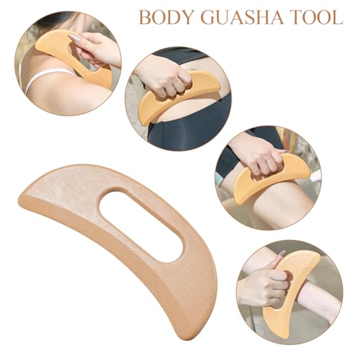 Xokocli 5-in-1 Wood Therapy Massage Tools Lymphatic Drainage Massager for Muscle Pain Relief | Maderoterapia Kit Body Sculpting Tools for Anti-Cellulite, Body Shaping - color: 5pcs