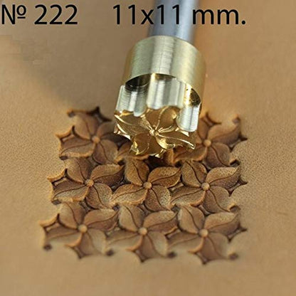 DandS ltd Leather Stamp Tool, Flower, Professional Steel Craft Tool for Leatherworking, Embossing, Carving & Stamping Leather Projects, Belts Wallets & DIY Projects Compatible with Mallet #222 - color: Flower 0.43" X 0.43"
