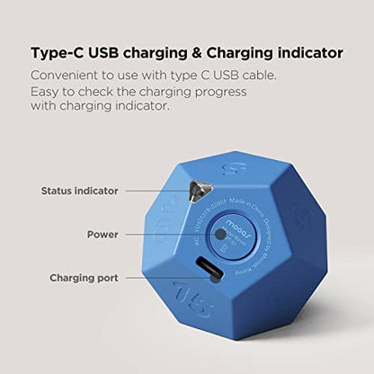 mooas Dodecagon Time Ball Rechargeable Mini Timer (Blue) - color: Blue