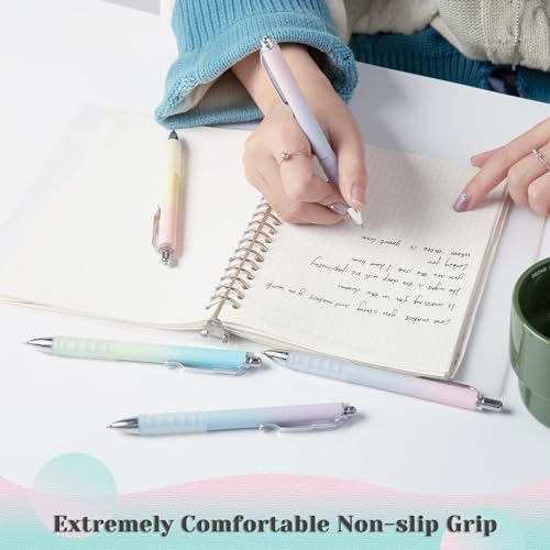 Aisibeiger Gel Pens Fine Point 0.7mm Black Ink Gel Pen Retractable Cute Pens for Smooth Writing School Office Supplies, Pack of 12 - color: 12-count