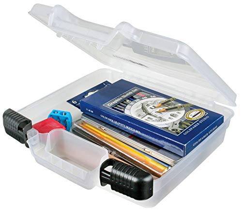 ArtBin 6972AB 10 inch Quick View Deep Base Carrying Case, Portable Art & Craft Organizer with Handle, [1] Plastic Storage Case, Translucent - size: 10 inch - Deep
