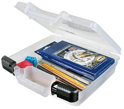 ArtBin 6972AB 10 inch Quick View Deep Base Carrying Case, Portable Art & Craft Organizer with Handle, [1] Plastic Storage Case, Translucent - size: 10 inch - Deep