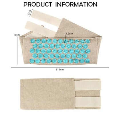 Waist Acupressure Massage Belt, Adjustable Lumbar Support Pillow Acupressure Wrap Strap Spiky Pressure Points Massage Acupuncture Mat Waist Belt for Lower Back Sciatica Pain Relief & Muscle Relaxation