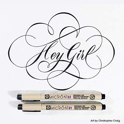 SAKURA Pigma Micron Pens (Set Of 3),Black