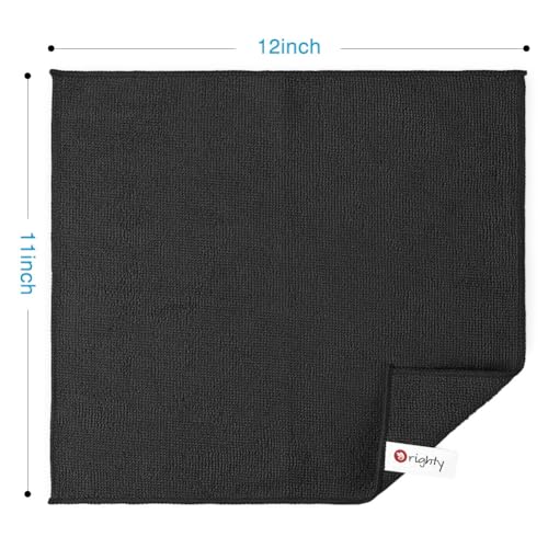 Orighty Microfiber Cleaning Cloth, Cleaning Rags, 12 Pack, 12x11 in, Black - color: Black, size: 12 Pack