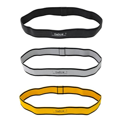 CanDo Fabric Loop Plus, Resistance Exerciser Loops, Set of 3 - size: 18", style: X-Heavy to XXX-Heavy Strength