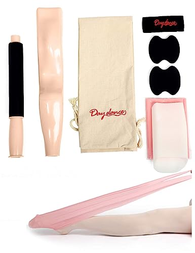 Daydance Kids Women Ballet Foot Stretcher Wooden Arch Enhancer Set with Resitance Bands, for Ballet, Gymnastics, Yoga - color: Nude-ABS, size: Length: 27 Inches-ABS Material