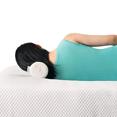 Comfort Memory Foam Neck Roll and Cervical Bolster Round Pillow with Removable Washable Soft Cover for Spine and Neck Back Lumbar Leg Vertebra Support (18"x3.5" Pillow Firm) - size: 18"x3.5" Pillow Firm