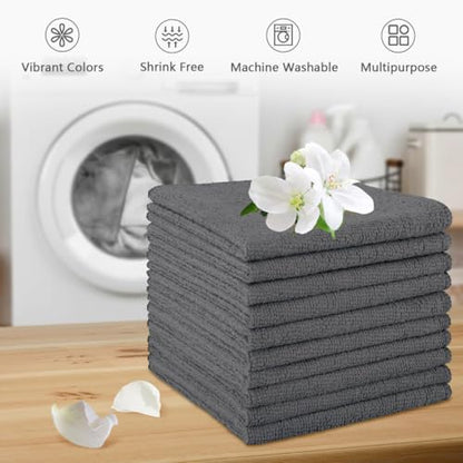 Orighty Wash Cloths, Face Towels 12x12 Inch 20 Pack - color: Grey