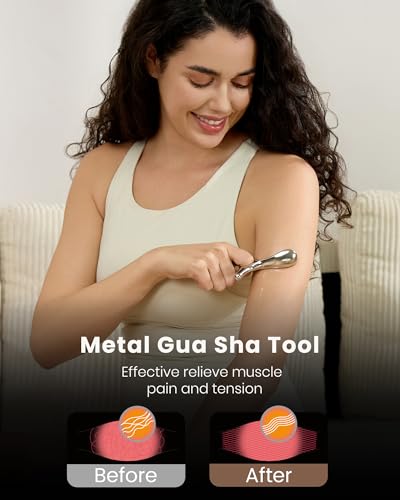 lifechill Trigger Point Massage Tool for Pain Relief Deep Tissue & Gua Sha, HSA Fascia Release Tools for Full Body, FSA Eligible Items Muscle Scraper Acupressure Tool TMJ Relief, Thumb Saver Neck Foot - color: Silver