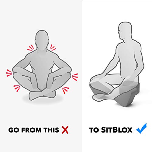 Ungloo Supportive Yoga Block Wedges for Seated Meditation – Elevates Knees, Reduces Hip Pressure, and Improves Cross-Legged Posture - color: Blue