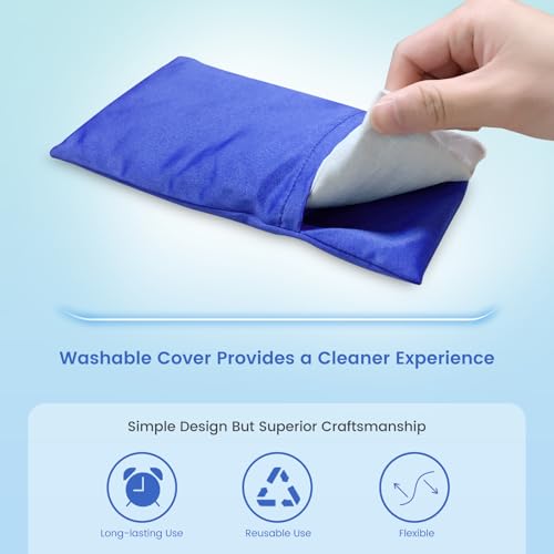 SuzziPad Hot & Cold Lavender Eye Pillow for Relaxing, Sapphire, 4 Packs - color: Sapphire