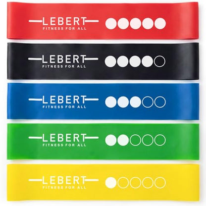 Lebert Mini Resistance Bands – 5 or 10 Pack Loop Bands - color: a) Multicolor 5 Pack