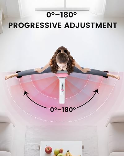 Split Machine, Leg Stretcher Splits Machine for Flexibility, 0-180° Adjustable Home Stretch Machine for Balle, Cheerleading Dance, Gymnastics and Other Sports, 330lbs Capacity - color: Pink