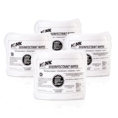 Monk Disinfecting Wipes (4 Refills of 800 Count) for Commercial Facilities - size: 800 Count (Pack of 4)
