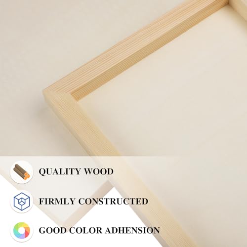Aodaer 8 Pack Wood Panels 8 x 12 Inch Wooden Panels Canvas Unfinished Craft Wood Boards Panels for Art Crafts Acrylic and Oil Painting Pouring DIY Projects - size: 8 x 12 Inch