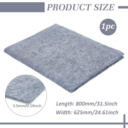 FINGERINSPIRE Chinese Calligraphy Drawing Felt Mat 24.6x31.5inch Gray Portable Calligraphy Utensils Organizer Rolls Mat Sumi Xuan Paper Painting Felt Desk Pad for Practice Calligraphy Chinese Painting