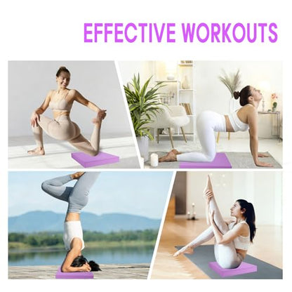 Exercise Balance Pad，Balance Foam Mat for Physical Therapy Equipment & Strength Stability Training, Slip Resistant Foam Mat for Yoga, Pilates, Meditation，Gardening knee pads - color: Purple