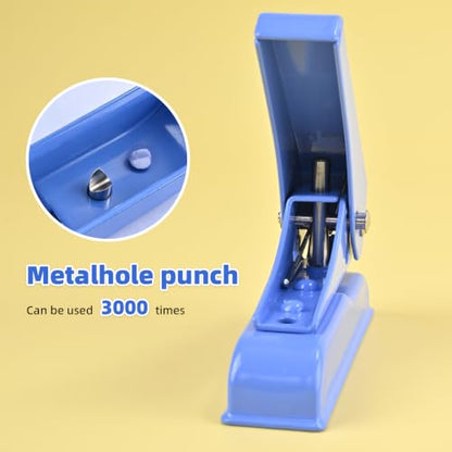 Single Hole Punch, 30 Sheet Capacity, Heavy Duty Paper Hole Puncher, 1/4" Hole Punches, 60% Labor Savings for for ID Cards, Chipboard Art Projects, Blue - color: Blue
