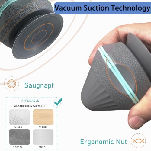 2Pcs Trigger Point Massage Tool, Massager Ball for Psoas Myofascial Release | Deep Tissue Muscle Knots Relief, Physical Therapy, Foot Plantar Fasciitis Pain Recovery, Manual Pressure with Suction Cup